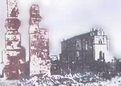 Лиозно: разрушенный фашистами город при отступлении в октябре 1943 года.